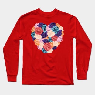 Heart Made of Roses Long Sleeve T-Shirt